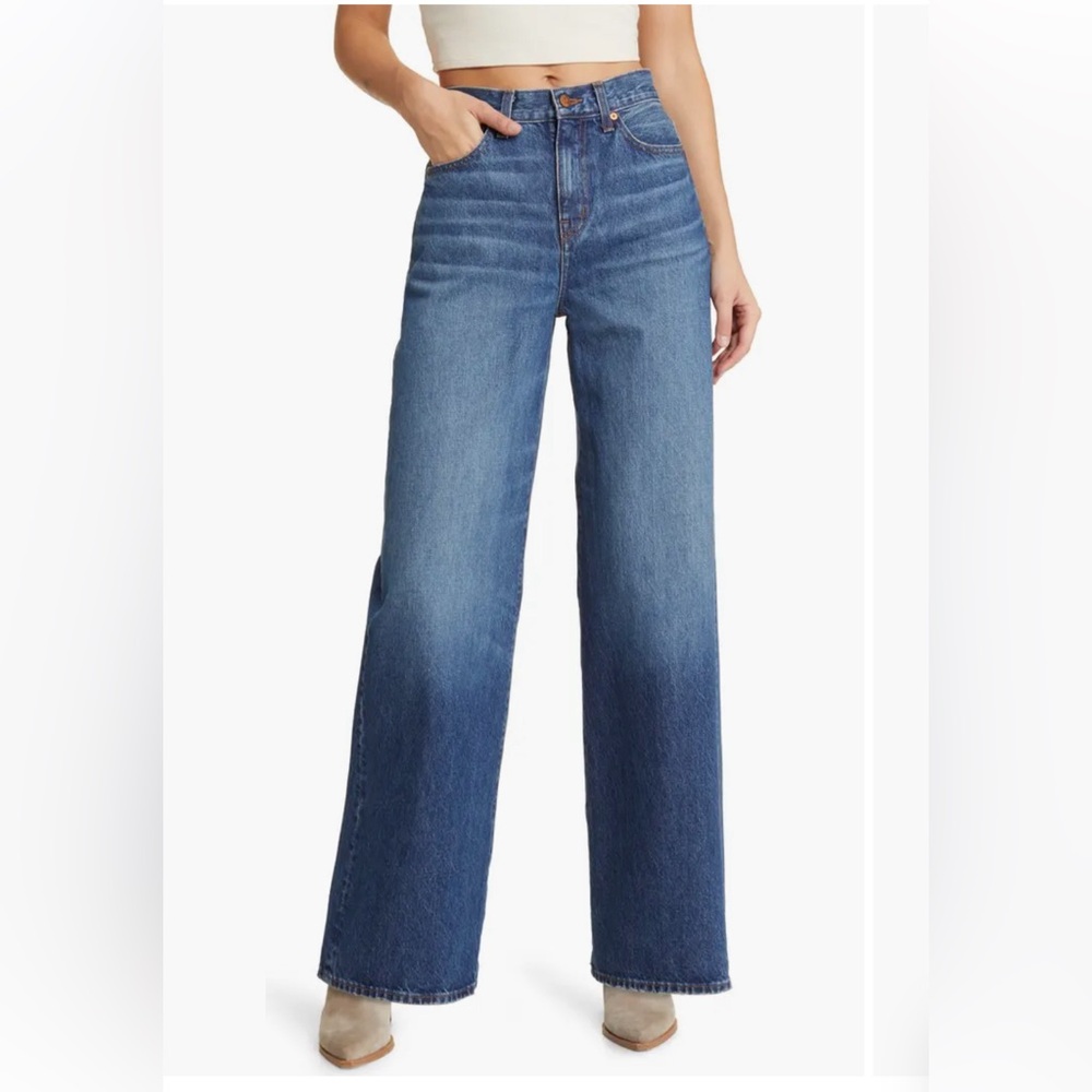 Madewell Superwide Leg Jeans Halleran Wash Brand New